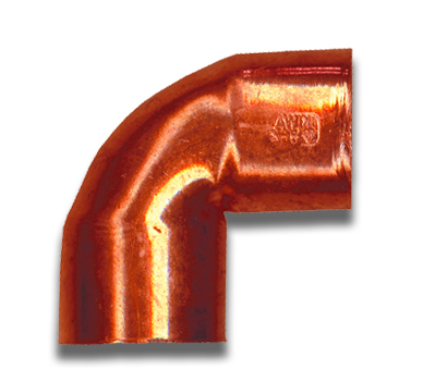 KNIEKOPPELING 90° 22 MM FF KOPER