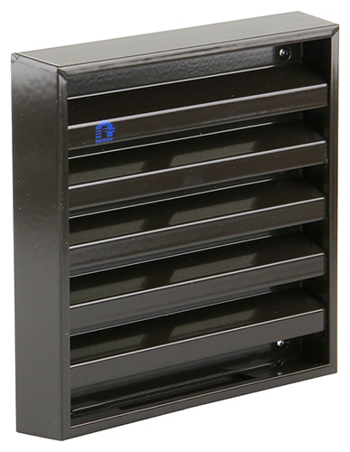 Opbouw Muurrooster Aluminium Ral 8019 165x165mm