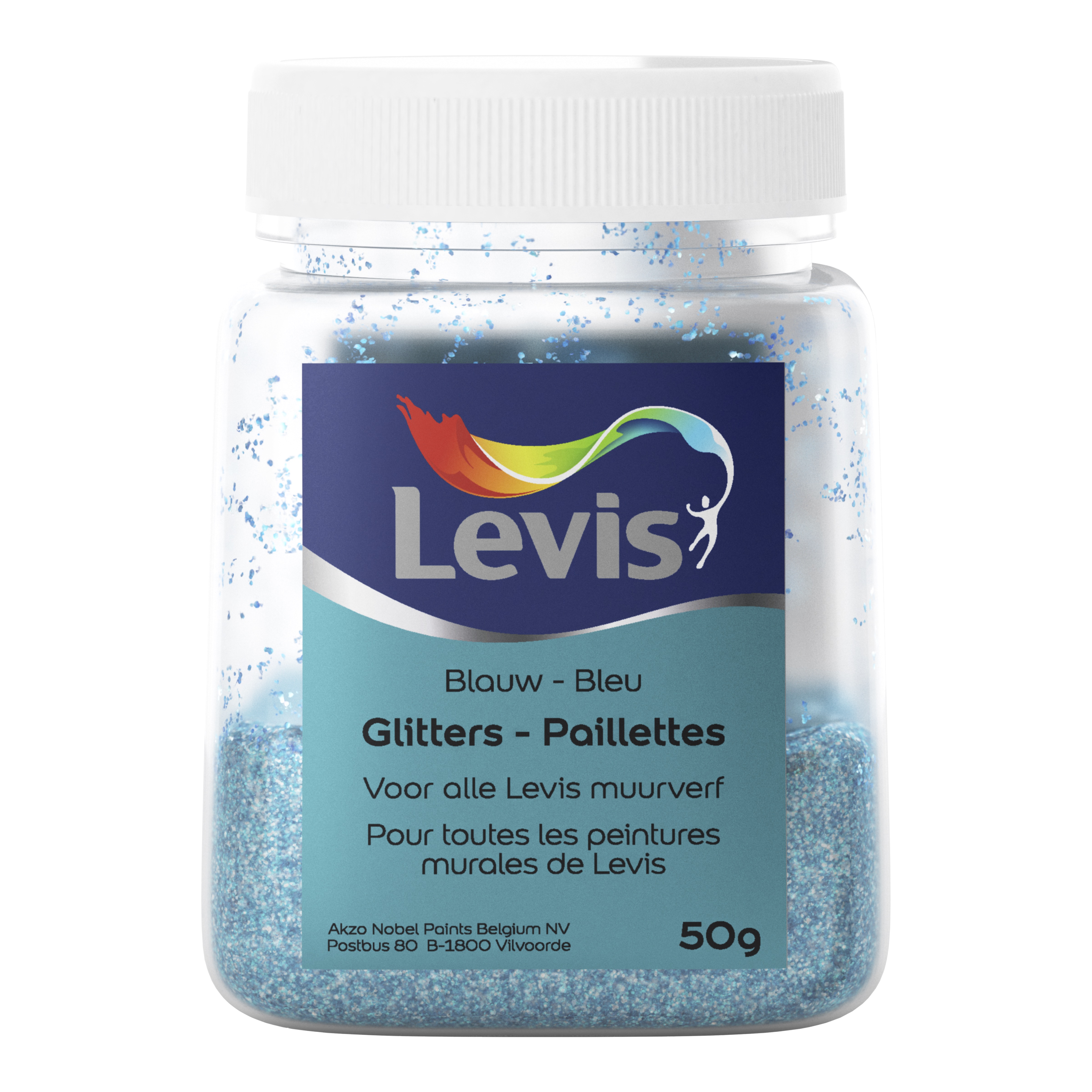 Additieven Glitters Voor Muurverf - Blue 50 Gr