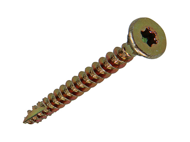 Spaanplaatschroeven Vz Kop-zelfb. Geelverz. 4,5x40mm - 15st