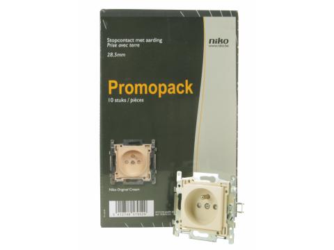 Stopcontact +a 28.5mm Original Cream - Ecopack 10st