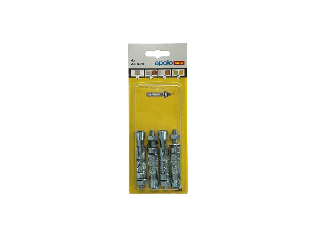 EXPANSIEANKERS 14MM+DRAADSTUK 8X70MM - 4ST