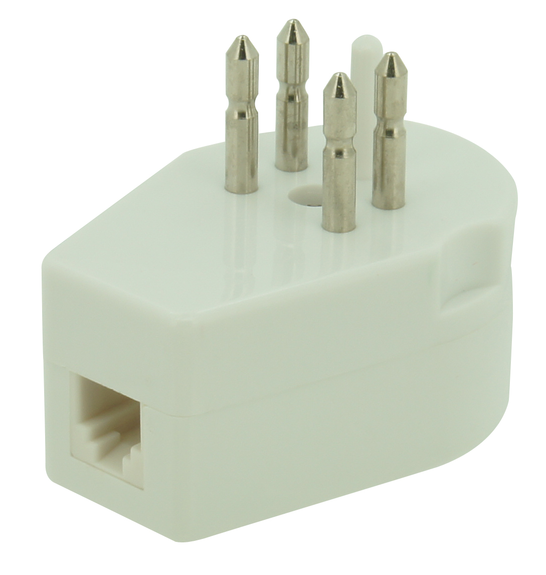 DOORVOER-EN ADAPTERSTEKKER TELEFOON