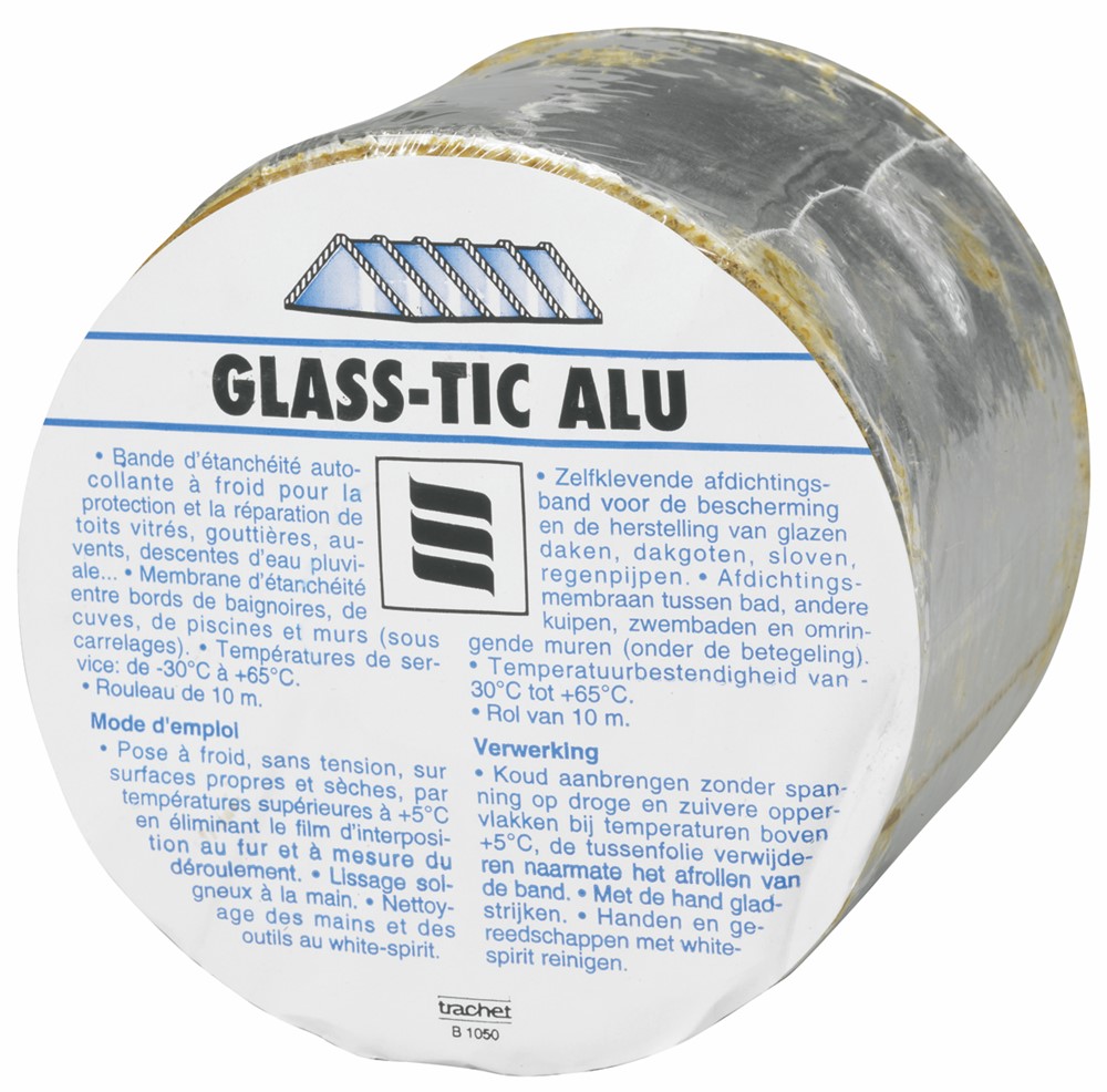 Afdichtband Glass-tic Aluminium 10m X 10cm