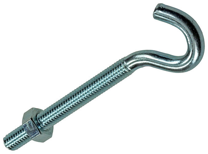 SCHROEFHAKEN METRISCH+MOEREN VERZINKT M6X60MM - 3ST