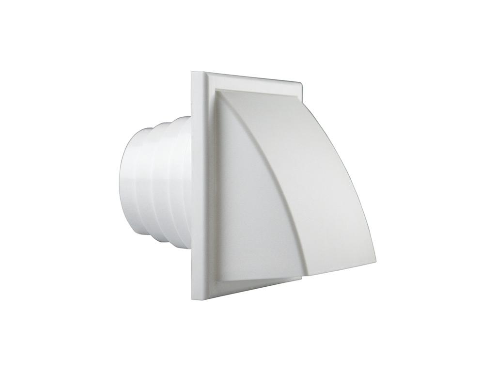 DAMPKAPROOSTER 1 KLEP PVC RAL 9010 Ø100-130MM