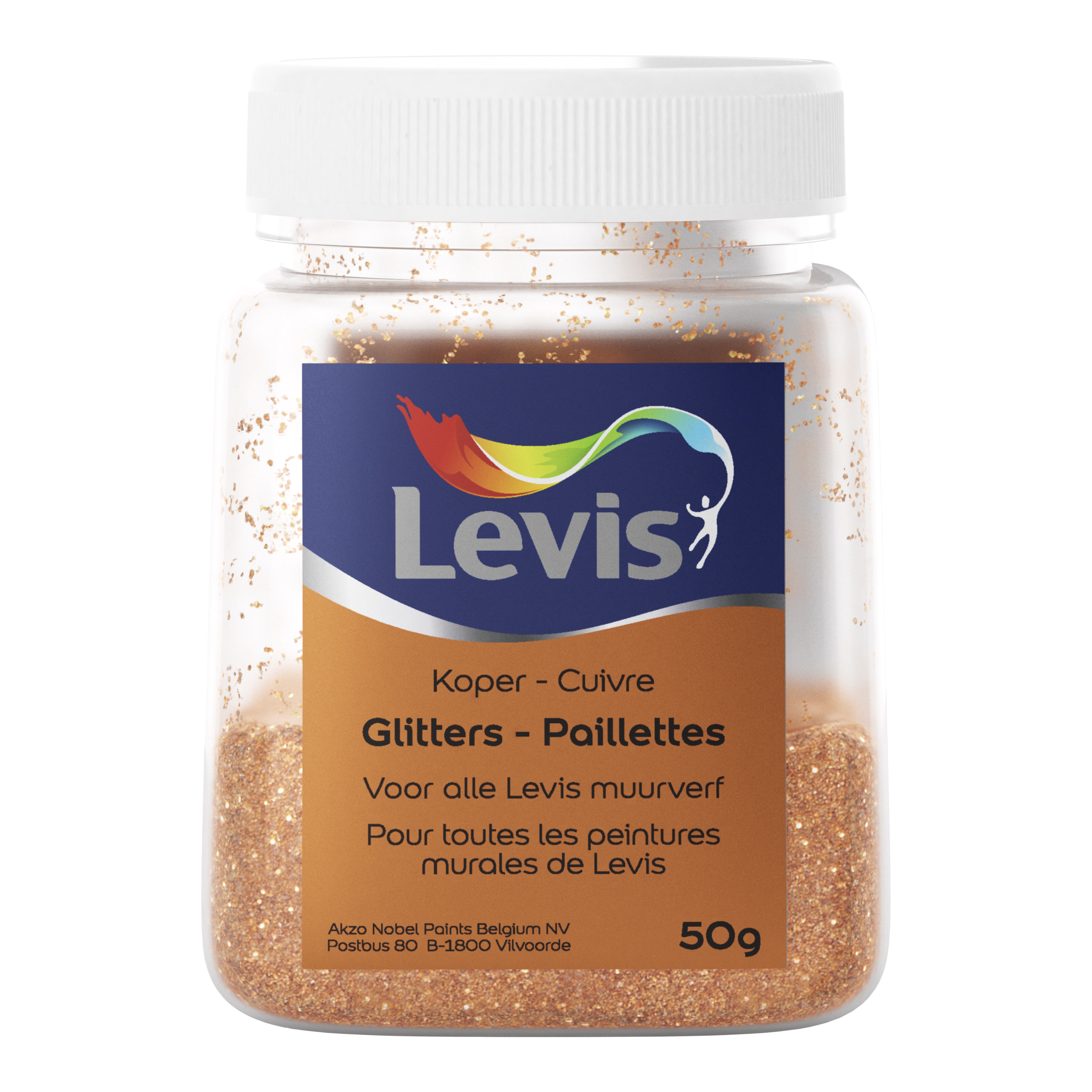 Additieven Glitters Voor Muurverf - Koper 50 Gr