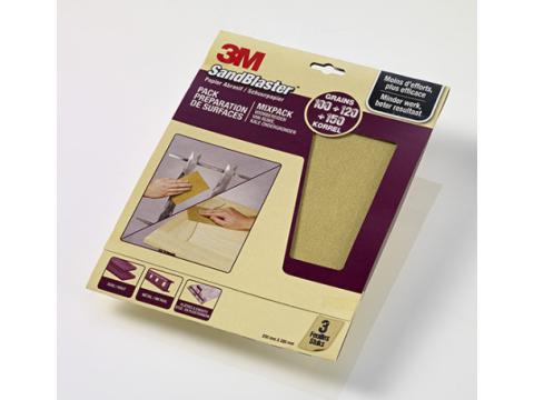 Set Schuurpapier Sandblaster 230x280mm (1xk100/120/150)