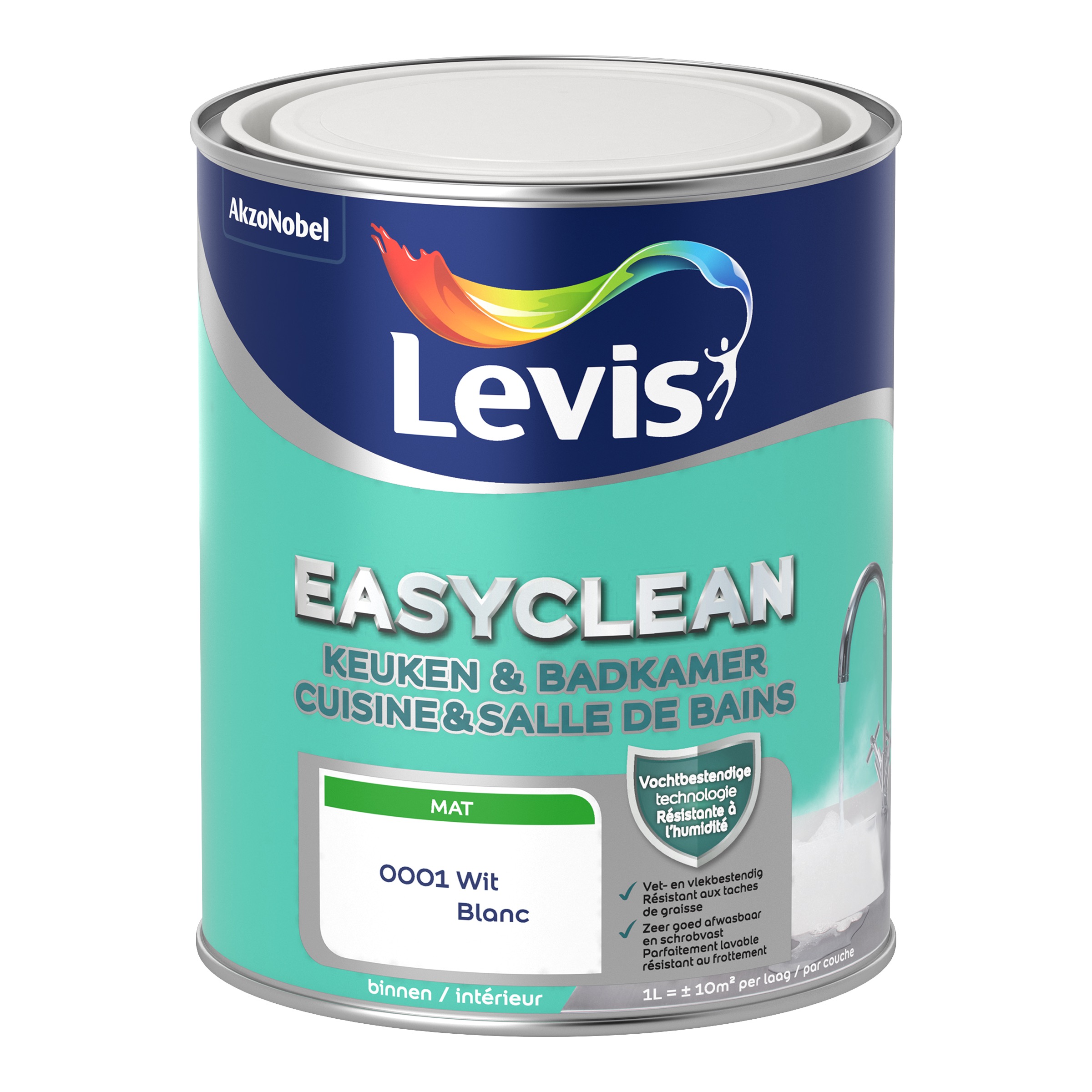 Peinture Murale Easyclean Cuisine & Salle De Bains blanc 1 L