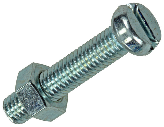 Metaalschroeven Cyl. Kop+moer Verz. M5x25mm - 14st