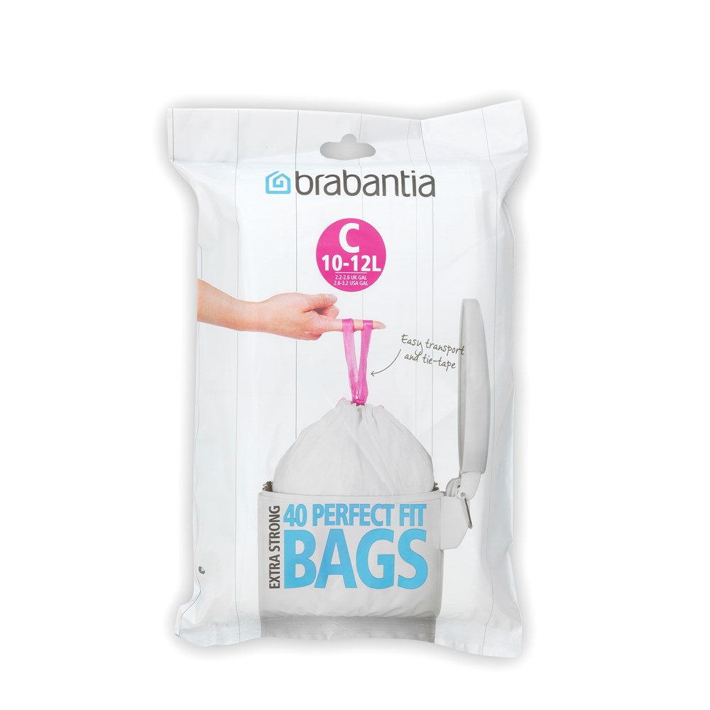 Afvalzakken 12l Perfectfit String (c) Dispenser Wit
