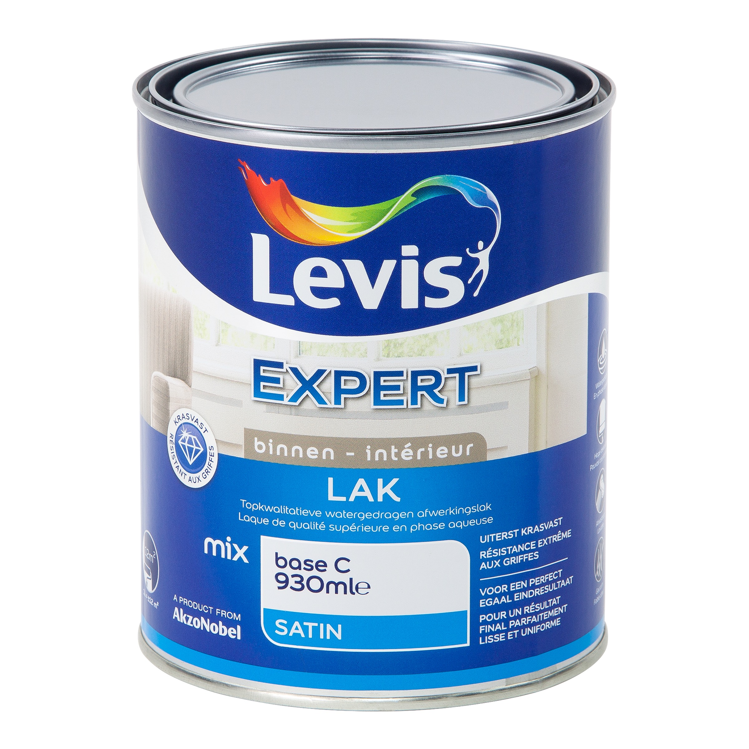 LAK EXPERT HOUT BINNEN SATIN MIX 1 L CLEAR