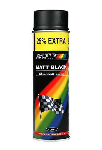 Spray Acryl Zwart Mat 500ml