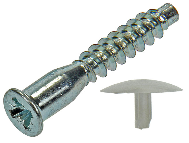 Unitaschroeven + Wit Afdekkapje M6,3x40mm - 12st