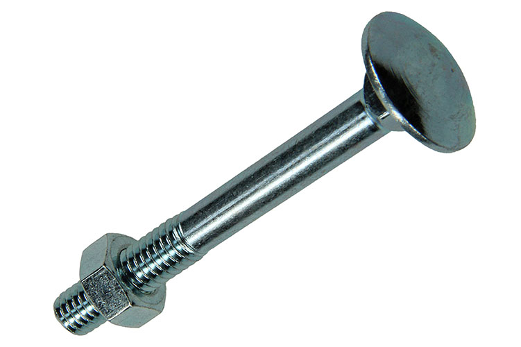 Houtbouten+moeren Verzinkt M6x50mm - 7st