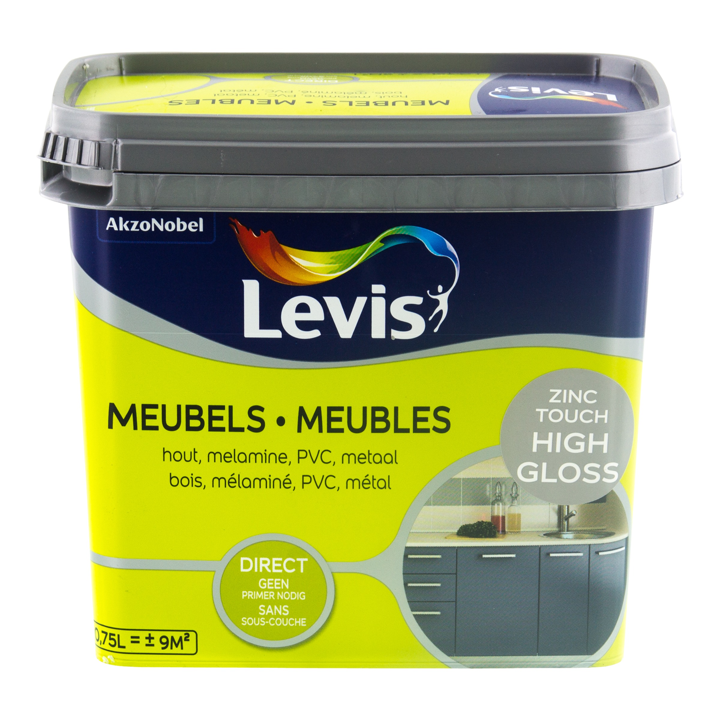 Peinture Meubles High Gloss Zinc Touch 750 Ml