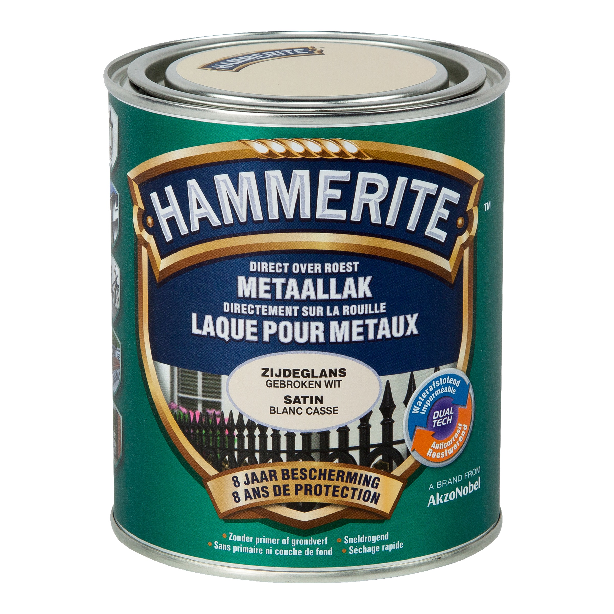 Lak Metaal Zijdeglans Gebr Wit 750 Ml