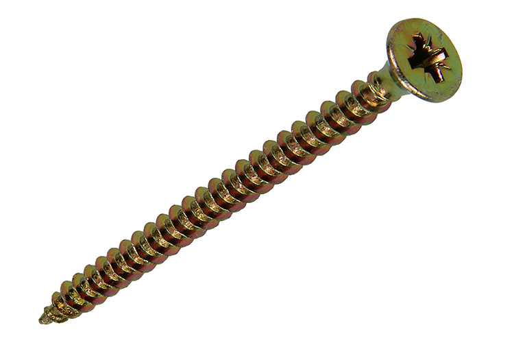 Spaanplaatschroeven Vz Kop Geelverz. 4,5x60mm - 25st