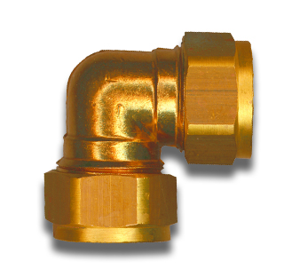 KLEMKOPPELING KNIE 90° 8 X 8 MM MESSING