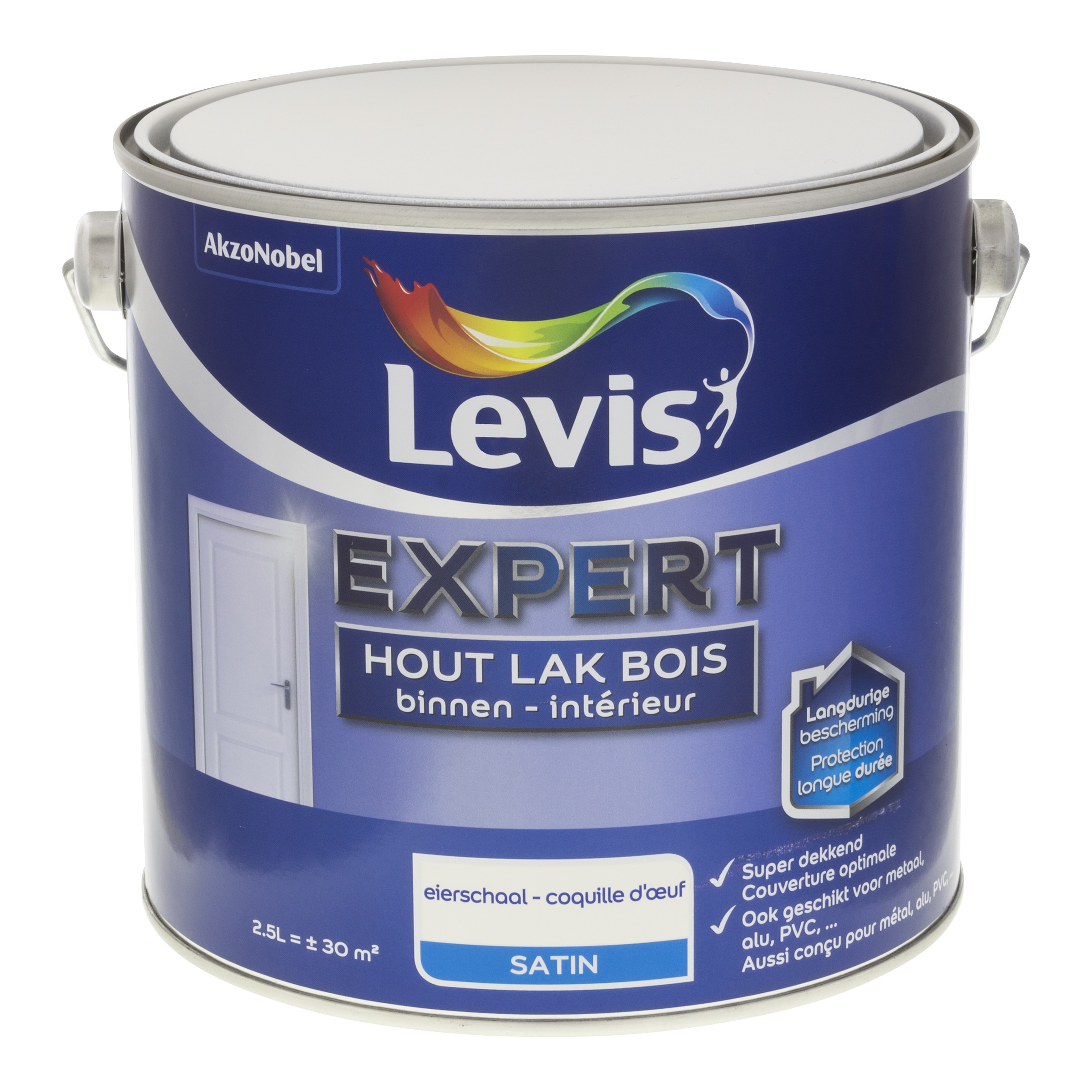 LAK EXPERT HOUT BINNEN SATIN 2,5 L EIERSCHAAL