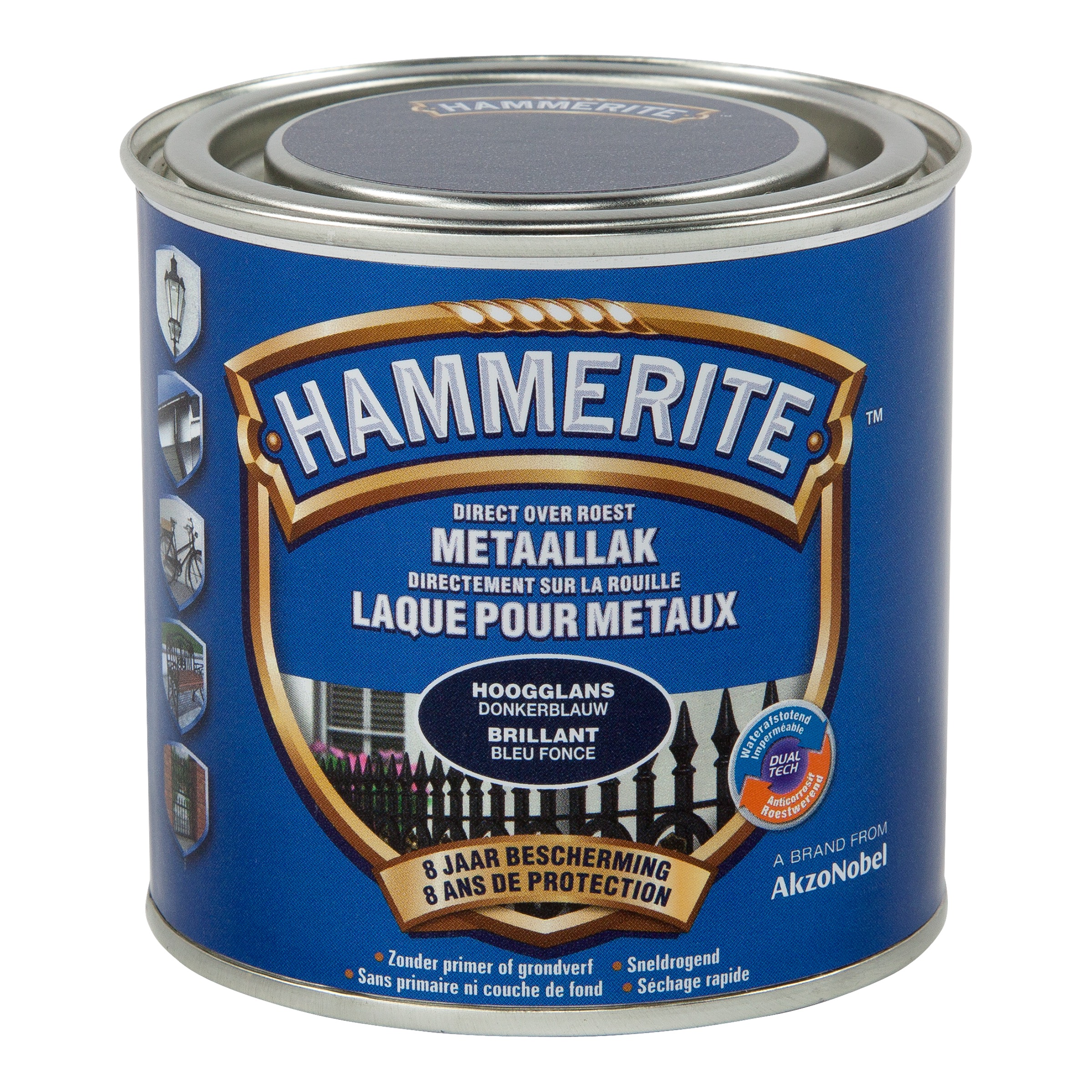 LAK HOOGGLANS DONKERBLAUW 250 ML