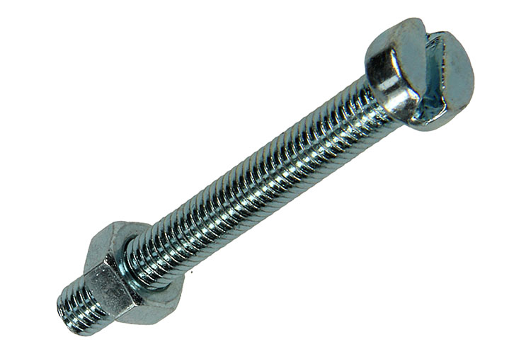 Metaalschroeven Cyl. Kop+moer Verz. M5x40mm - 25st