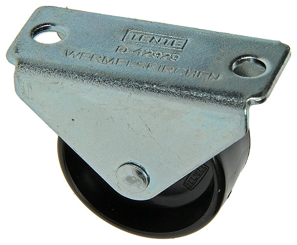 BOKWIEL VAN ZWARTE KUNSTSTOF Ø30MM 25KG