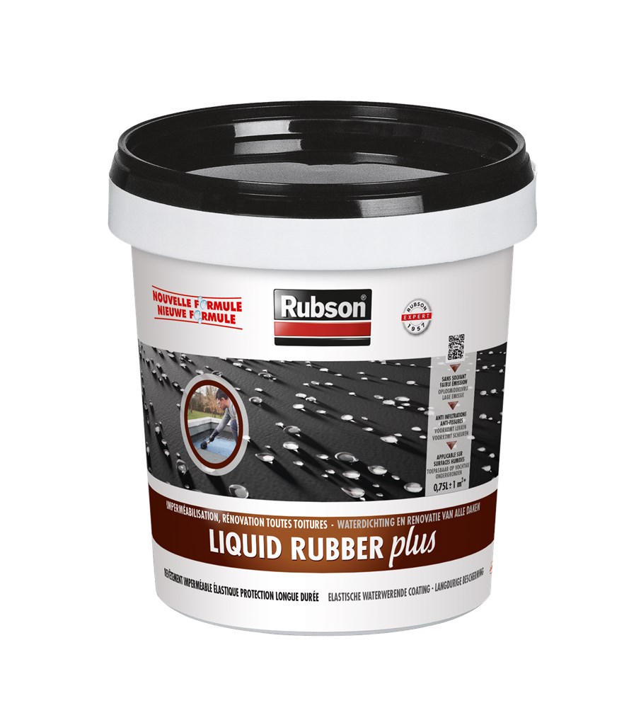 Rubbercoating Liquid Rubber Plus Zwart 0,75l