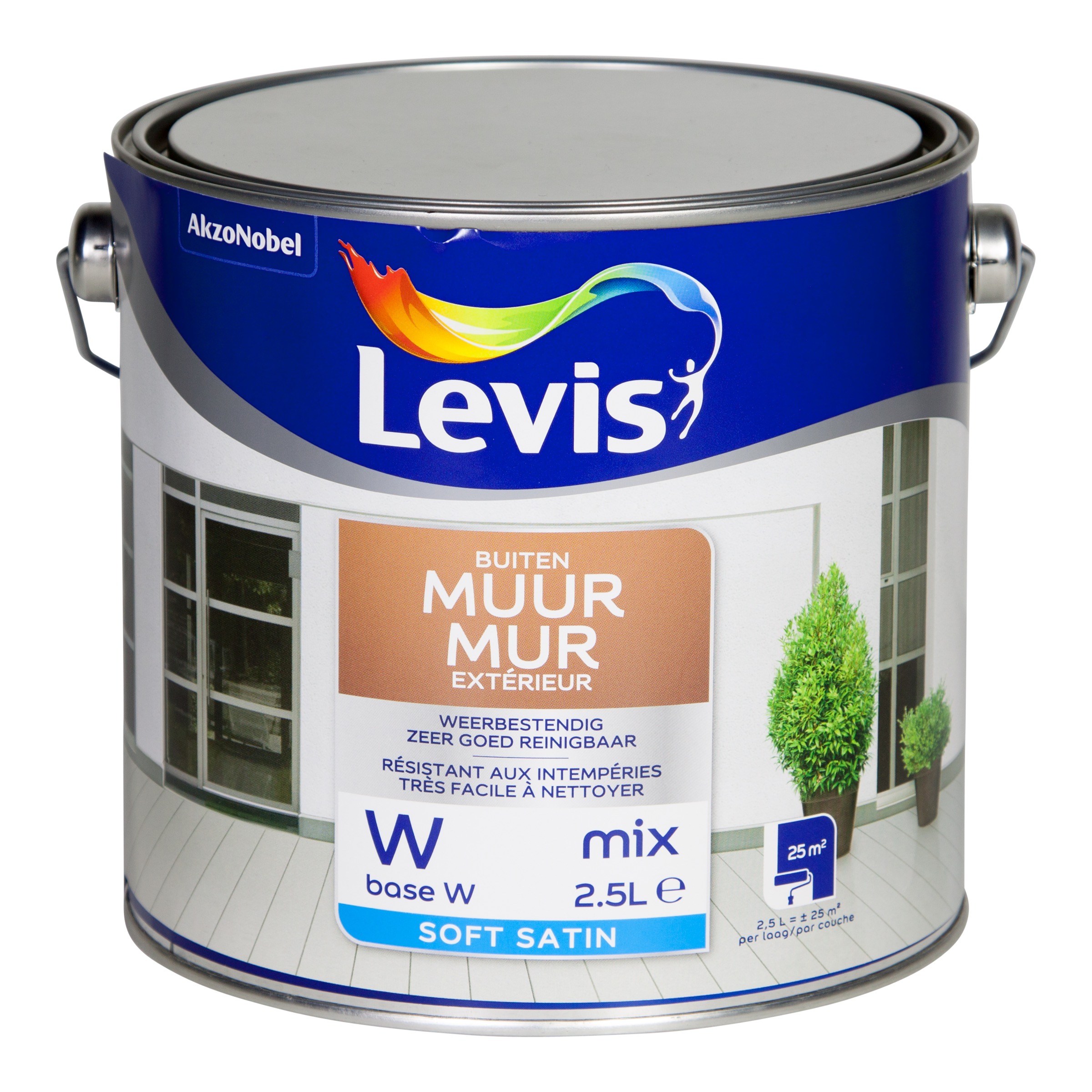 PEINTURE MURALE MUR EXTÉRIEUR BASE W SATIN 5 L