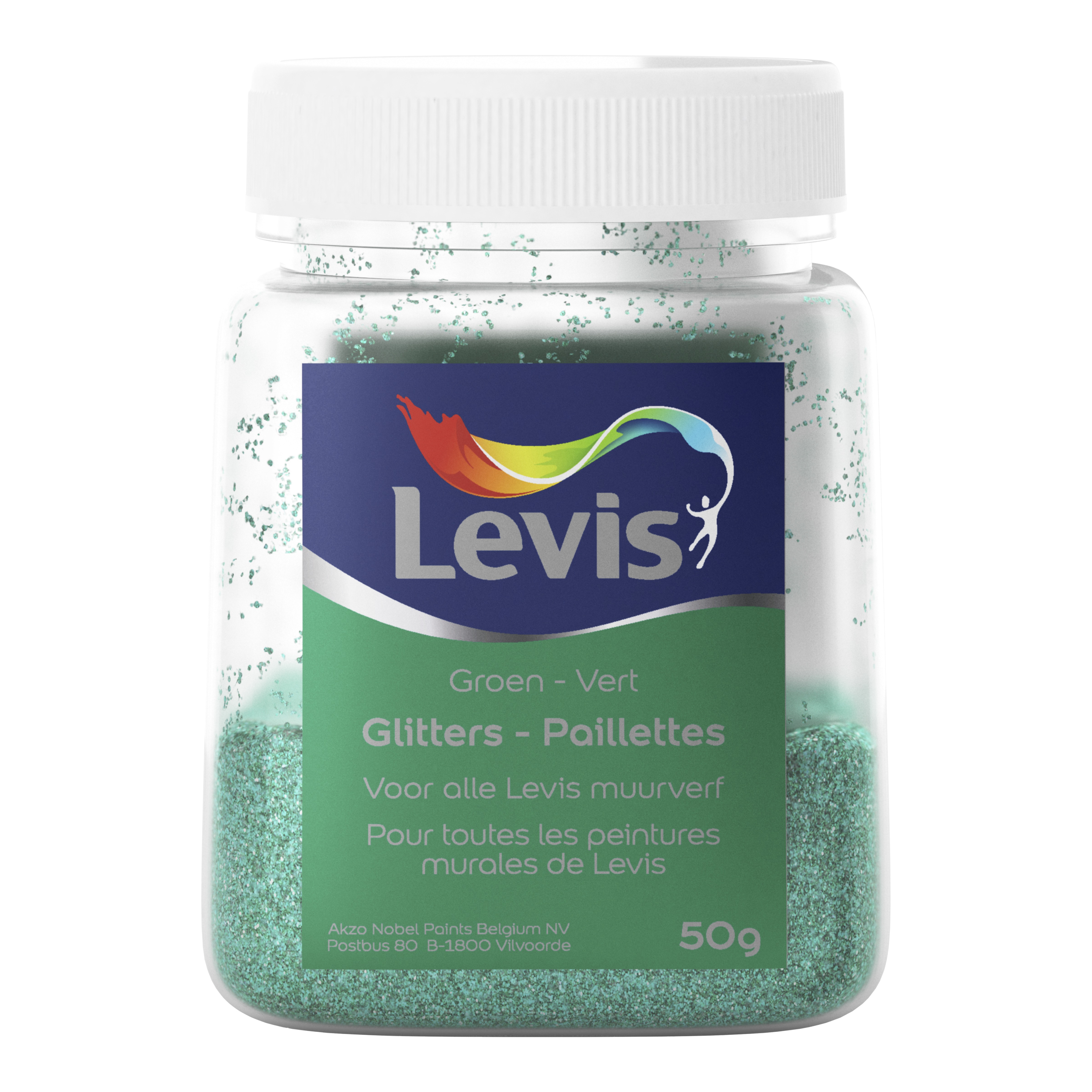 Additieven Glitters Voor Muurverf - Green 50 Gr