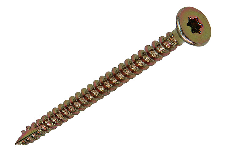 Spaanplaatschroeven Vz Kop-zelfb. Geelverz. 4,5x60mm - 25st