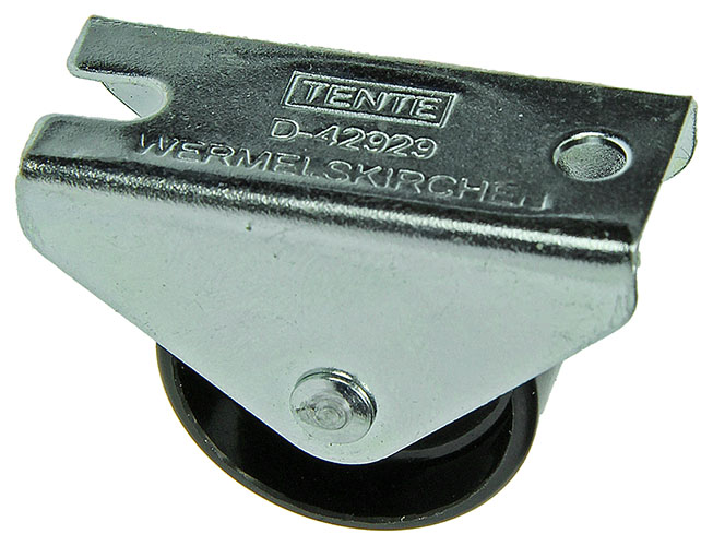 BOKWIEL VAN ZWARTE KUNSTSTOF Ø25MM 40KG