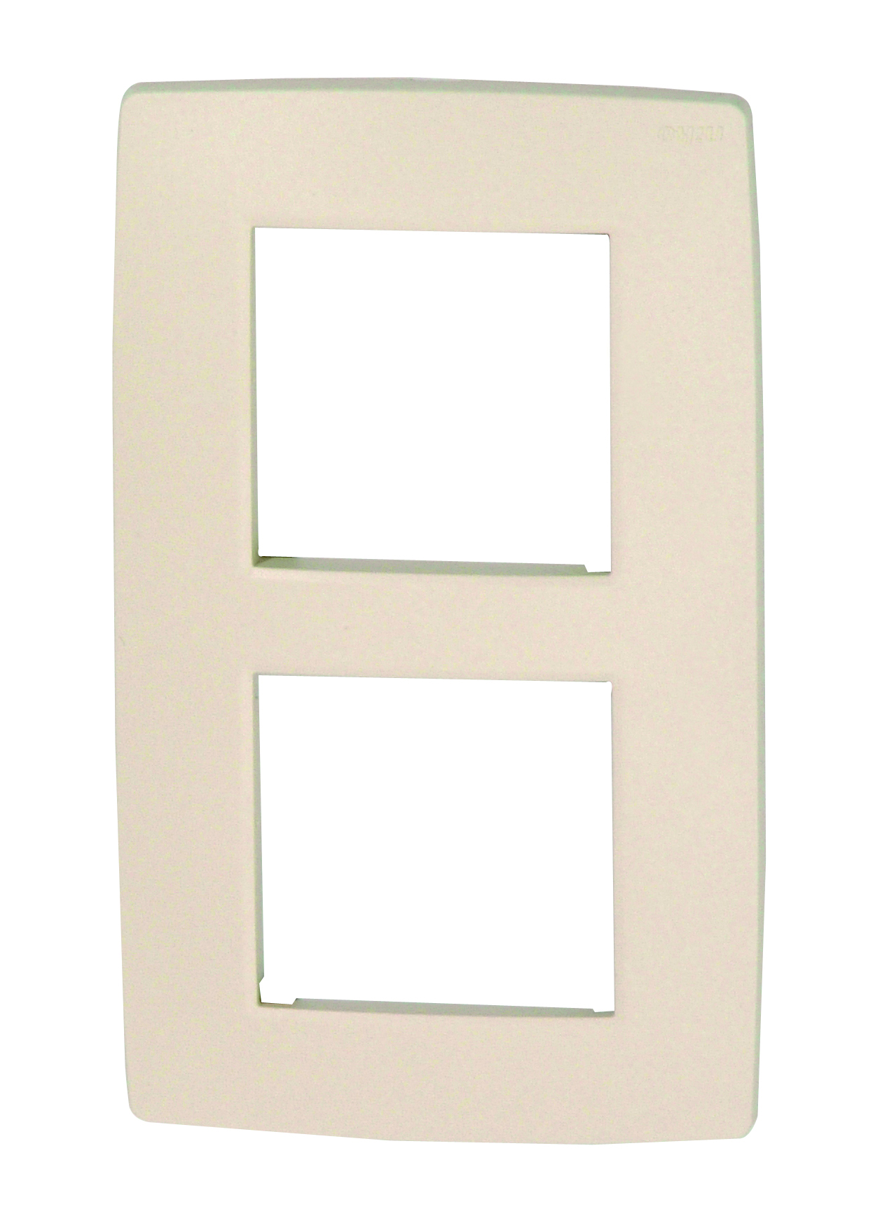 Dubbele Afdekplaat Vertikaal Original Cream