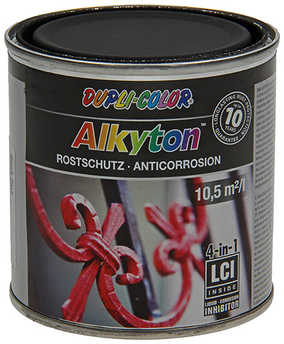 Alkyton Roestbescherming Zwart Mat Ral 9005 250ml
