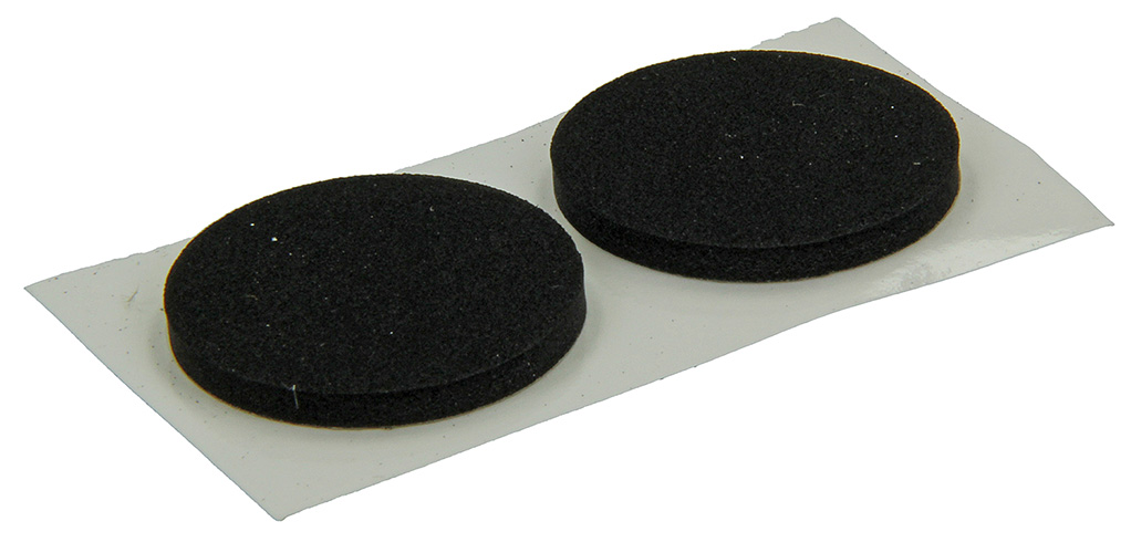 Zelfklevende Schuimpastilles Pvc Zwart Rond ø28mm - 6 Stuks