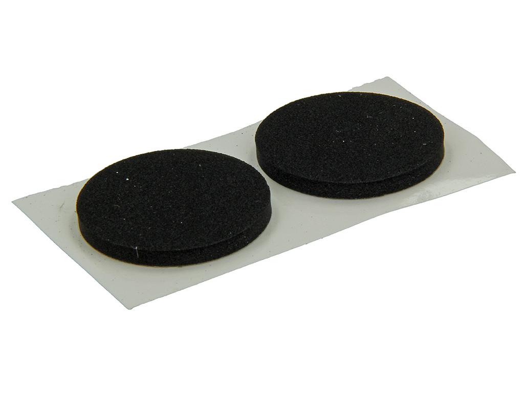 ZELFKLEVENDE SCHUIMPASTILLES PVC ZWART ROND Ø28MM - 6 STUKS