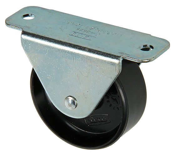 BOKWIEL VAN ZWARTE KUNSTSTOF Ø45MM 55KG