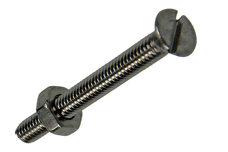 Metaalschroeven Verz. Kop+moer Rvs M3x25mm - 15st