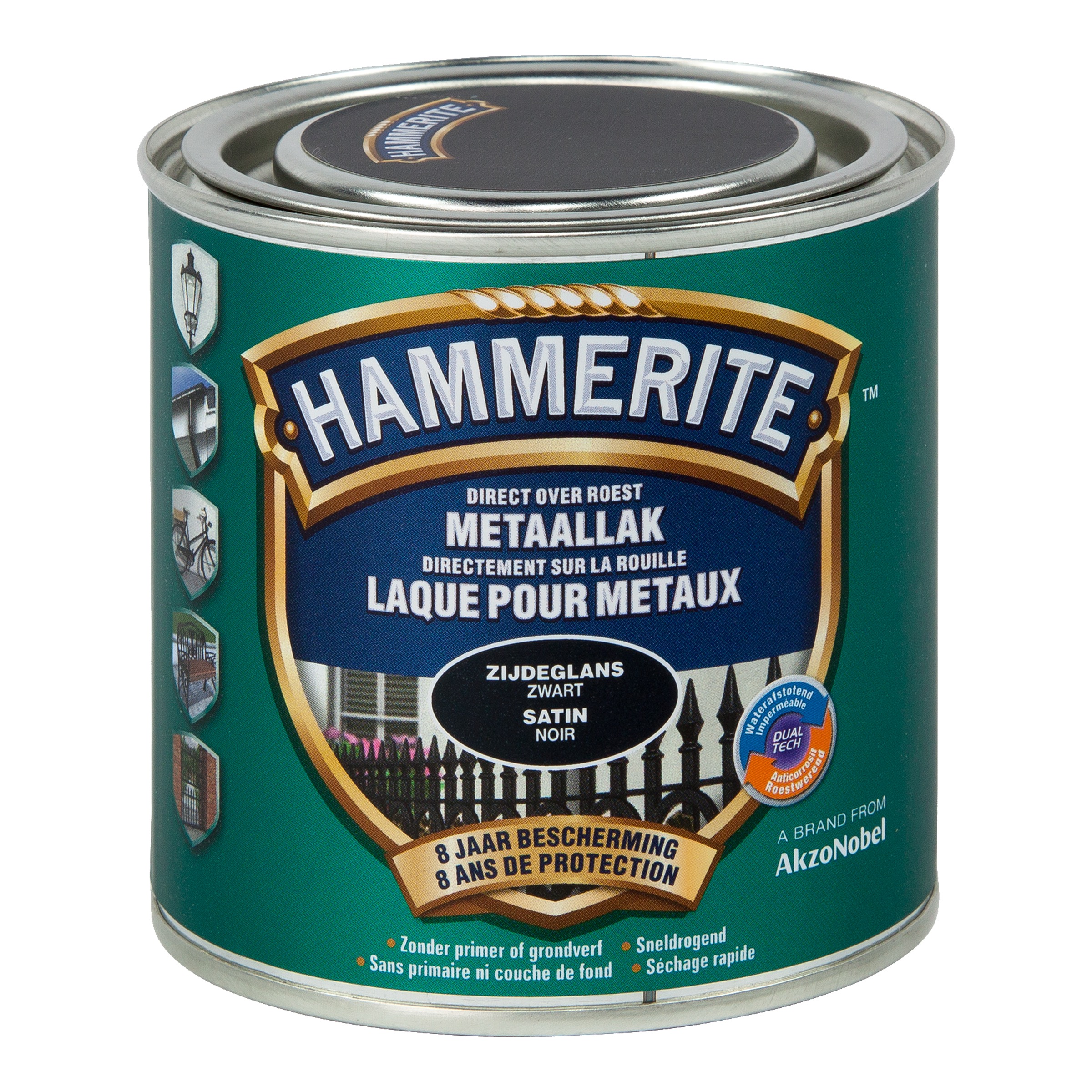Lak Satijnglans Zwart 250 Ml